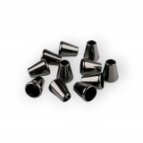 Set 10 terminatii metalice pentru snur 5.5 mm Nichel negru