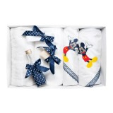 Cumpara ieftin Trusou Botez cu 7 piese - Mickey Mouse brodat - ALB - BLEUMARIN - TB85
