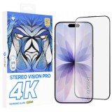 Folie de protectie Ecran Lito D+ Max 4K pentru Apple iPhone 17 / 16 Pro, Sticla Securizata, Full Glue, Neagra
