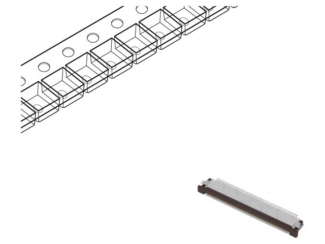 Conector FFC/FPC Orizontal 50 PIN ZIF