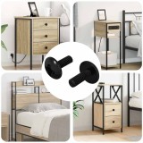 vidaXL Șuruburi cu manșon 2 pcs Negru M4 x 10 mm Oțel 864532