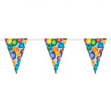 Ghirlandă Petrecere, Stegulețe Baloane, Set 10 Bucăți, Multicolor, Lungime 3.66m