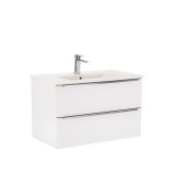 Dulap inferior Vario Trim 80 cu lavoar alb-alb