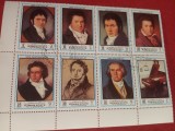AJMAN, BEETHOVEN - SERIE COMPLETĂ ŞTAMPILATĂ, Stampilat