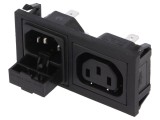 Conector Alimentare AC Tată-Mamă 10A 250V IEC 60320