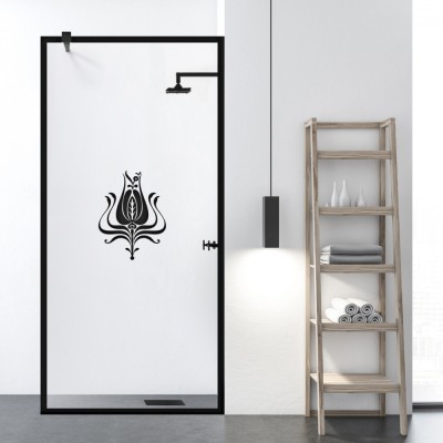 Paravan dus walk-in Aqua Roy &amp;reg; Black, model Rustic negru, sticla 8 mm clara securizata, anticalcar, 140x195 cm foto