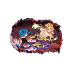 Sticker decorativ, gaura in perete 3D, Dragon Ball, 85 cm, 1021STK