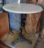 Masuta bistro stil parizian marmura fonta 70 cm. inaltime