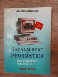 Bacalaureat la informatica Teste pregatitoare Pascal si C/C++ Doru Popescu Anastasiu