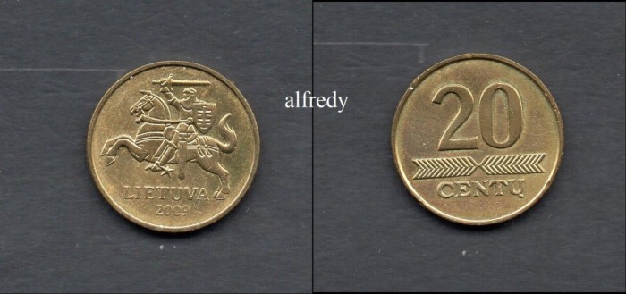 LITUANIA 2009, 20 centu