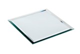 Suport patrat pentru lumanari, tip farfurie, 13x13 cm, oglinda, ConceptSeller