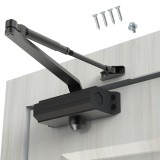 Cumpara ieftin Amortizor Usa Inchidere Automata, Reglaj Lenta/Rapida, Silentios, Design Modern, pentru Usi Interioare si Exterioare, 65 kg, Kit Montaj Inclus, Negru