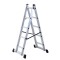 Schela cu scara dubla, aluminiu , 5 trepte, 3 moduri utilizare, 140 cm