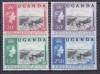 DB1 Uganda 1962 100 Ani Descoperirea Izvorului Nilului 4 v. MNH, Nestampilat
