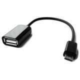 Cumpara ieftin Cablu adaptor USB 2.0 la micro USB, lungime 10 cm - Negru, Dactylion