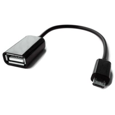 Cablu adaptor USB 2.0 la micro USB, lungime 10 cm - Negru foto