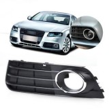 Grila spoiler Audi A4 B8 2007-2011, Stanga, grila Far ceata cu element cromat 8K0807681A Kft Auto, AutoLux