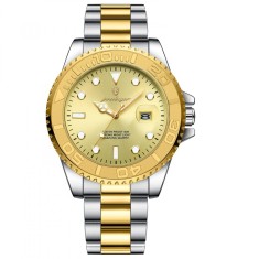 Poedagar Ceas barbatesc Quartz Business Casual Indici luminosi Argintiu Auriu foto