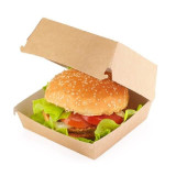 Cutie Natur pentru Hamburger Mare, 13x13x10 cm, 150 Buc/Bax - Ambalaj Fast Food