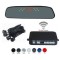 Senzori parcare cu display in oglinda wireless T17 Albastru