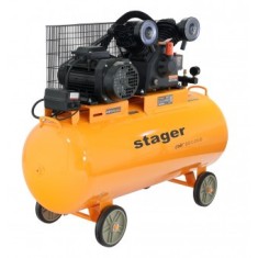 Stager Air 60C200 compresor aer, 200L, 10bar, 600L/min, trifazat, angrenare curea - 6960270410296