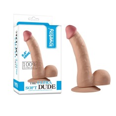 Dildo cu ventuza The Ultra Soft Dude 20 cm