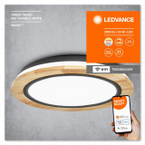 Plafoniera LED inteligenta Ledvance Smart+ WiFi ORBIS WOOD, 24W, 2950 lm,