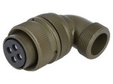 Conector circular 18 mm aliaj aluminiu oliv