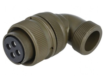 Conector circular 18 mm aliaj aluminiu oliv foto
