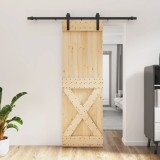 vidaXL Ușă glisantă cu set de feronerie 70x210 cm, lemn masiv de pin