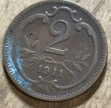 MNDSTR AUT21 Austro-Ungaria 2 hellar 1911