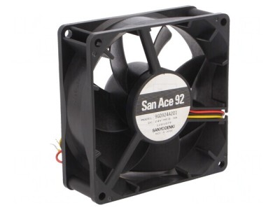 Ventilator axial DC 24V 92mm 150m3/h 44dBA cu bilă foto