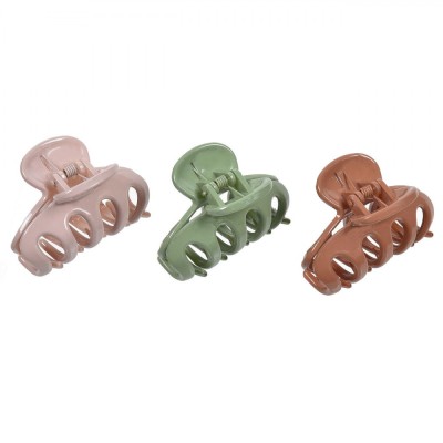 Set Clame Păr, Model Multicolor, Textură Lucioasă, Dimensiuni 7.5x4.5cm foto