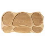 Platou lemn 6 compartimente 68x34x2.5cm Zilan EXT 6081