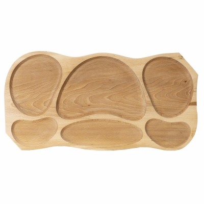 Platou lemn 6 compartimente 68x34x2.5cm Zilan EXT 6081 foto