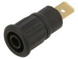 Soclu banană 4mm 32A 1kV negru