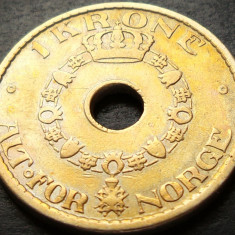 Moneda istorica 1 COROANA - NORVEGIA, anul 1925 * cod 4351 B = excelenta