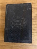 Biblia / Biblie buzunar veche , 1869 , in limba engleza, 10 X 6.5 CM