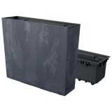 Jardiniera decorativa, Urbi Case Beton Effect, 58x18x49.8 cm, antracit, Prosperplast GartenVIP DiyLine