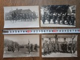 REGIMENTUL 7 CALARASI, LOT 4 FOTOGRAFII ORIGINALE * DEFILARE, PREDAREA DRAPELULUI, FOTOGRAFII DE GRUP * 1933-1937* BOTOSANI, SIBIU