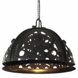 Lampa de tavan industriala cu lant, model roata, 45 cm, E27 GartenMobel Dekor