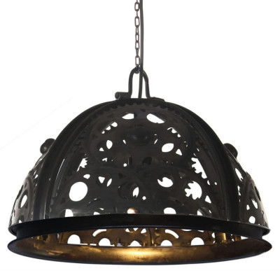 vidaXL Lampă de tavan industrială cu lanț, model roată, 45 cm, E27 foto