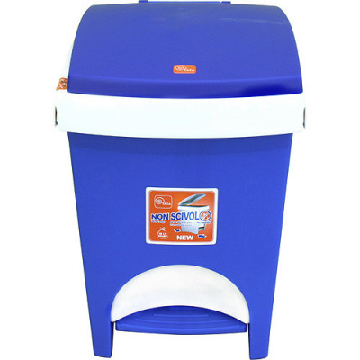 Coș de gunoi ICS C601006, 6 litri, cu pedală, alb foto