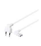 Cablu de conectare goobay Eurostecker &icirc;nclinată pe ambele părți, 3 m, alb
