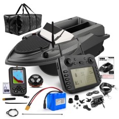 Barca Plantat, Nadit si Momit iUni V080, GPS, Sonar Fish Finder, Geanta Transport, 20000mAh, 800m, 15km/h