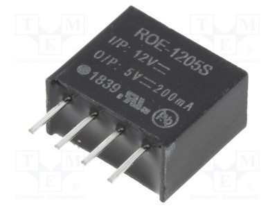 Convertor DC/DC 1W RECOM 10,8-13,2VDC la 5VDC 200mA foto