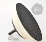 Taler suport velcro 75 mm Moale pentru abrazive de slefuit cu arici (scai) tija 6mm
