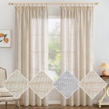 Cumpara ieftin Set 2 Draperii, 140 x 225 cm, Culoare Natural - CN