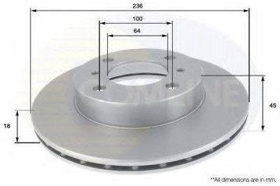 Disc frana MITSUBISHI COLT V (CJ, CP) (1995 - 2003) COMLINE ADC0328V foto