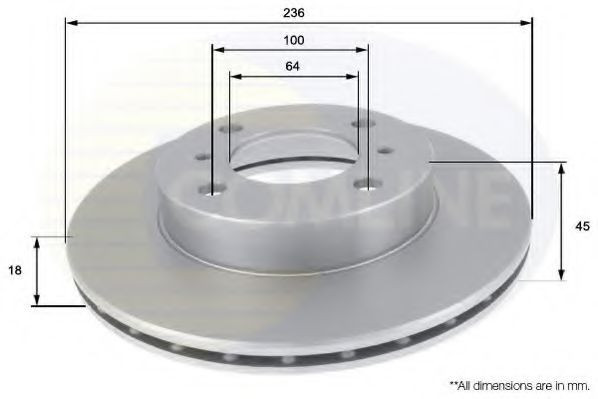 Disc frana MITSUBISHI COLT V (CJ, CP) (1995 - 2003) COMLINE ADC0328V